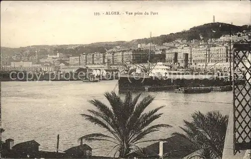 Alger Algerien Vue prise du Port Bateau / Algier Algerien /