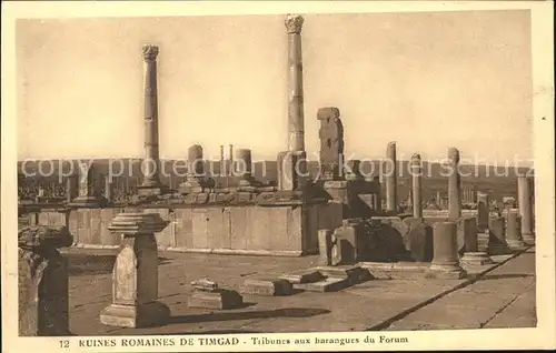 Timgad Ruines romaines Tribunes aux barangues du Forum Kat. Algerien