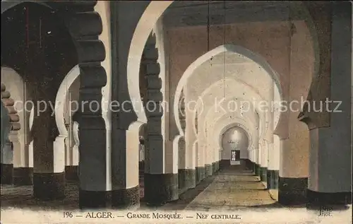 Alger Algerien Grande Mosquee Nef centrale / Algier Algerien /