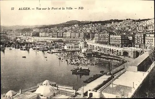 Alger Algerien Vue sur le Port et la Ville / Algier Algerien /