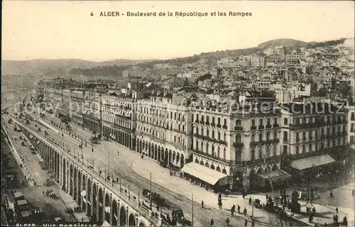 Alger Algerien Boulevard de la Republique et les Rampes du Port / Algier Algerien /