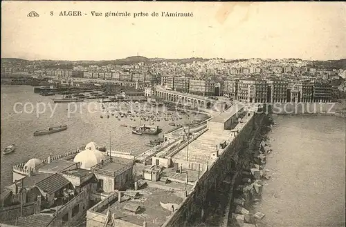 Alger Algerien Vue generale prise de l'Amiraute Port Bateaux / Algier Algerien /