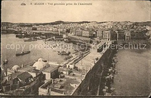 Alger Algerien Vue generale prise de l'Amiraute Port Bateaux / Algier Algerien /