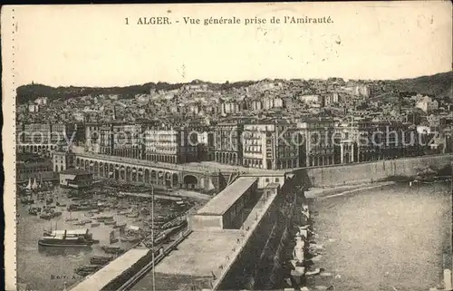Alger Algerien Vue generale prise de l'Amiraute Port Bateaux / Algier Algerien /