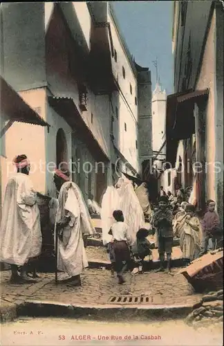 Alger Algerien Une rue de la Casbah / Algier Algerien /