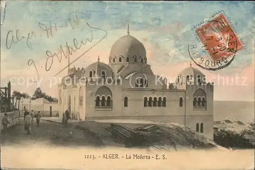 Alger Algerien La Medersa Stempel auf AK / Algier Algerien /