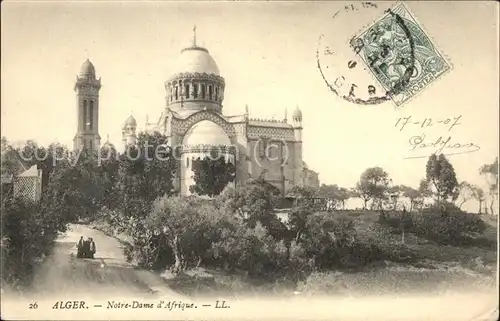 Alger Algerien Notre Dame d'Afrique Stempel auf AK / Algier Algerien /