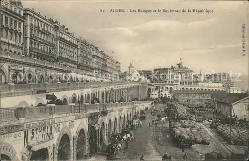 Alger Algerien Boulevard de la Republique et les Rampes du Port / Algier Algerien /
