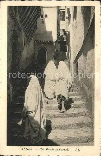 Alger Algerien Une Rue de la Casbah / Algier Algerien /