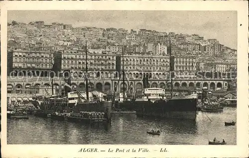 Alger Algerien Le Port et la Ville Vapeur / Algier Algerien /