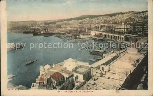 Alger Algerien Vue generale Port Bateaux / Algier Algerien /