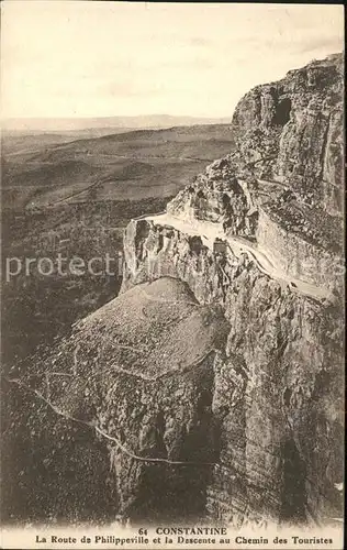 Constantine Route de Phillippeville et la Descente au Chemin des Touristes Kat. Algerien