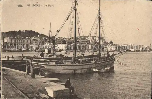 Bone Le Port Bateau Kat. Algerien