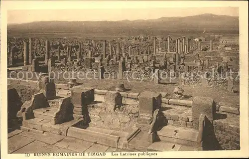 Timgad Ruines Romaines Les Latrines publiques Kat. Algerien