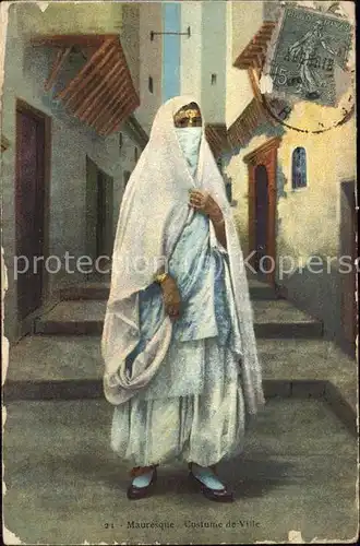 Alger Algerien Mauresque Costume de Ville Scenes et Types / Algier Algerien /