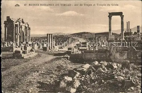 Timgad Ruines Romaines Arc de Trajan du Genie Kat. Algerien