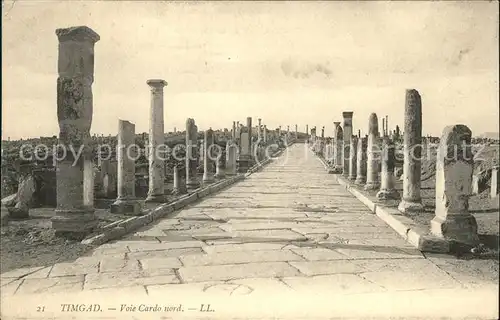 Timgad Ruines Romaines Voie Cardo nord Kat. Algerien