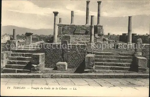 Timgad Ruines Romaines Temple du Genie de la Colonie Kat. Algerien