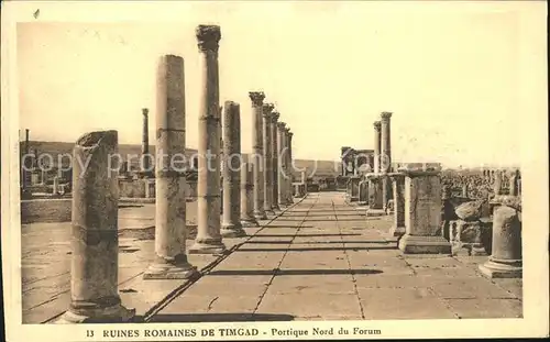 Timgad Ruines Romaines Portique Nord du Forum Kat. Algerien