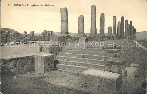 Timgad Ruines Romaines Propylees du Theatre Kat. Algerien