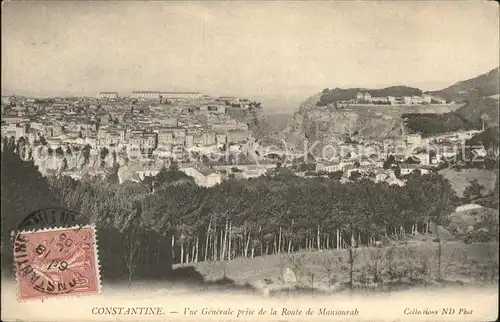 Constantine Vue generale prise de la Route de Mansourah Stempel auf AK Kat. Algerien