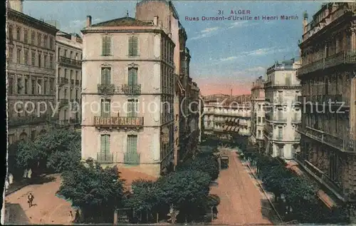Alger Algerien Rue Dumont d'Urville et Henri Martin / Algier Algerien /