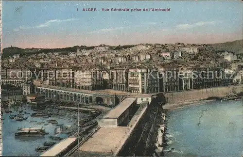 Alger Algerien Vue generale prise de l'Amiraute Port Bateaux / Algier Algerien /