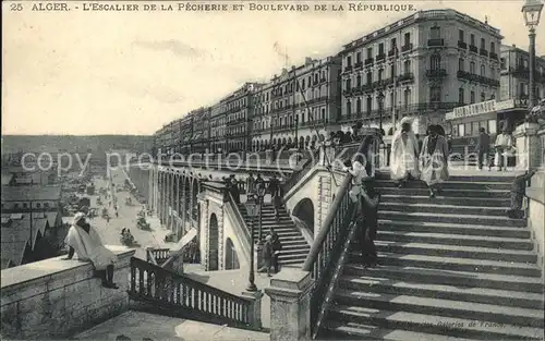 Alger Algerien Les Escalier de la Pecherie et Boulevard de la Republique / Algier Algerien /