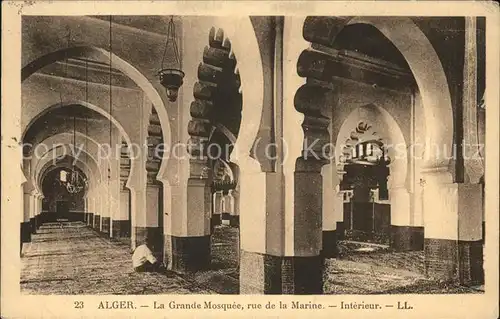 Alger Algerien La Grande Mosquee Rue de la Marine Interieur / Algier Algerien /