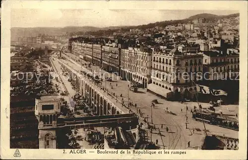 Alger Algerien Boulevard de la Republique et les Rampes du Port / Algier Algerien /