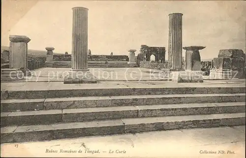Timgad Ruines Romaines Le Curie Kat. Algerien