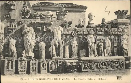 Timgad Ruines Romaines Musee Steles et Statues Kat. Algerien