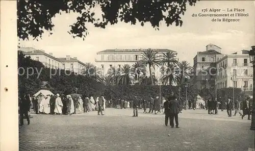 Alger Algerien Place du Gouvernement et l'Hotel de la Regence / Algier Algerien /