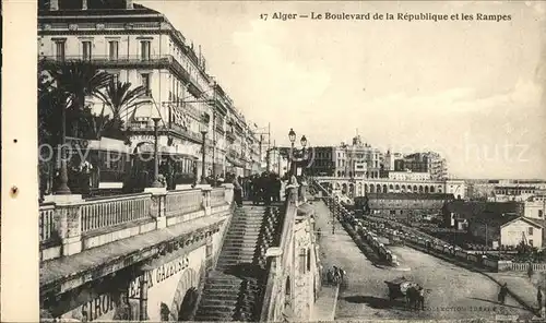 Alger Algerien Boulevard de la Republique et les Rampes du Port / Algier Algerien /