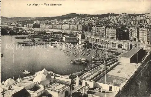 Alger Algerien Vue generale Port Bateaux / Algier Algerien /