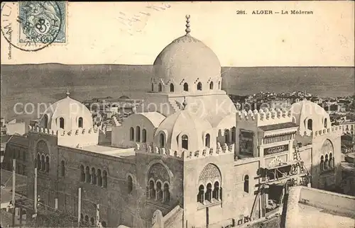 Alger Algerien La Medersa Stempel auf AK / Algier Algerien /