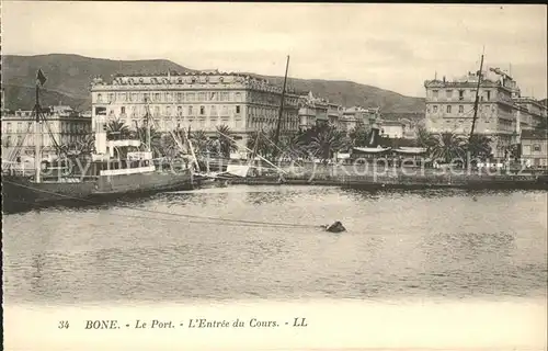 Bone Port Entree du Cours Bateaux Pecheurs Kat. Algerien