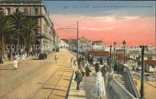 Alger Algerien Boulevard de la Republique et Square Bresson / Algier Algerien /