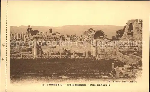 Tebessa Basilique vue generale Ruines Kat. Algerien