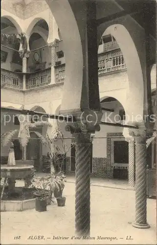 Alger Algerien Interieur d'une Maison Mauresque / Algier Algerien /