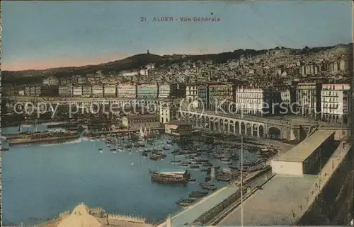 Alger Algerien Vue generale Port Bateaux / Algier Algerien /