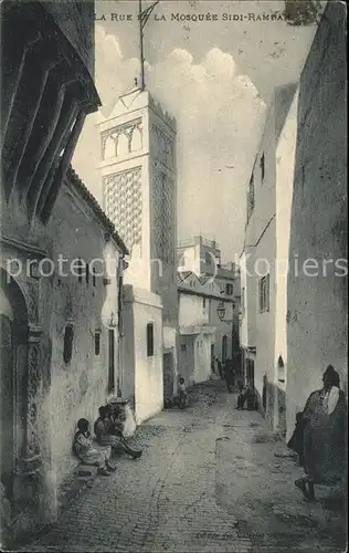 Alger Algerien Rue et Mosquee Sidi Ramdam / Algier Algerien /