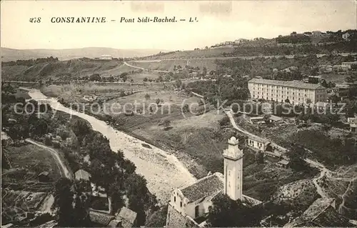 Constantine Vue du Pont de Sidi Rached Hoechste Steinerne Bruecke der Welt Kat. Algerien