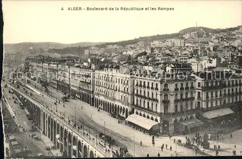 Alger Algerien Boulevard de la Republique et les Rampes du Port / Algier Algerien /