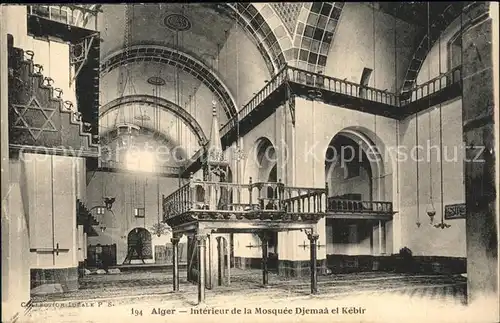 Alger Algerien Interieur de la Mosquee Djemaa El Kebir / Algier Algerien /
