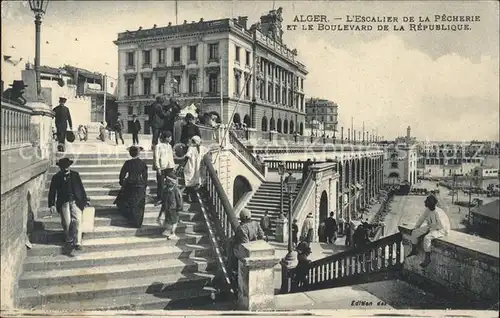 Alger Algerien Escalier de la Pecherie et Boulevard de la Republique / Algier Algerien /