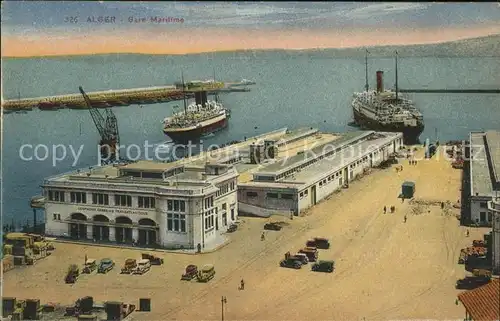 Alger Algerien Gare Maritime Bateaux Vapeur / Algier Algerien /