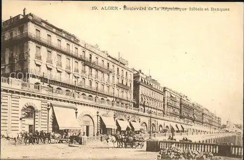 Alger Algerien Boulevard de la Republique Hotels et Banques / Algier Algerien /