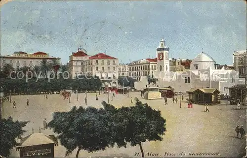 Alger Algerien Place du Gouvernement Statue du duc d'Orleans / Algier Algerien /