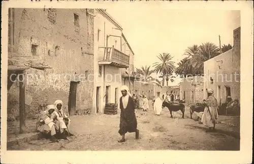 Bou Saada Une rue du Village Arabe Esel Kat. Algerien